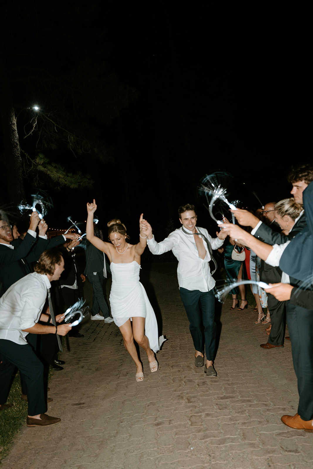 Sparkler exit celebration