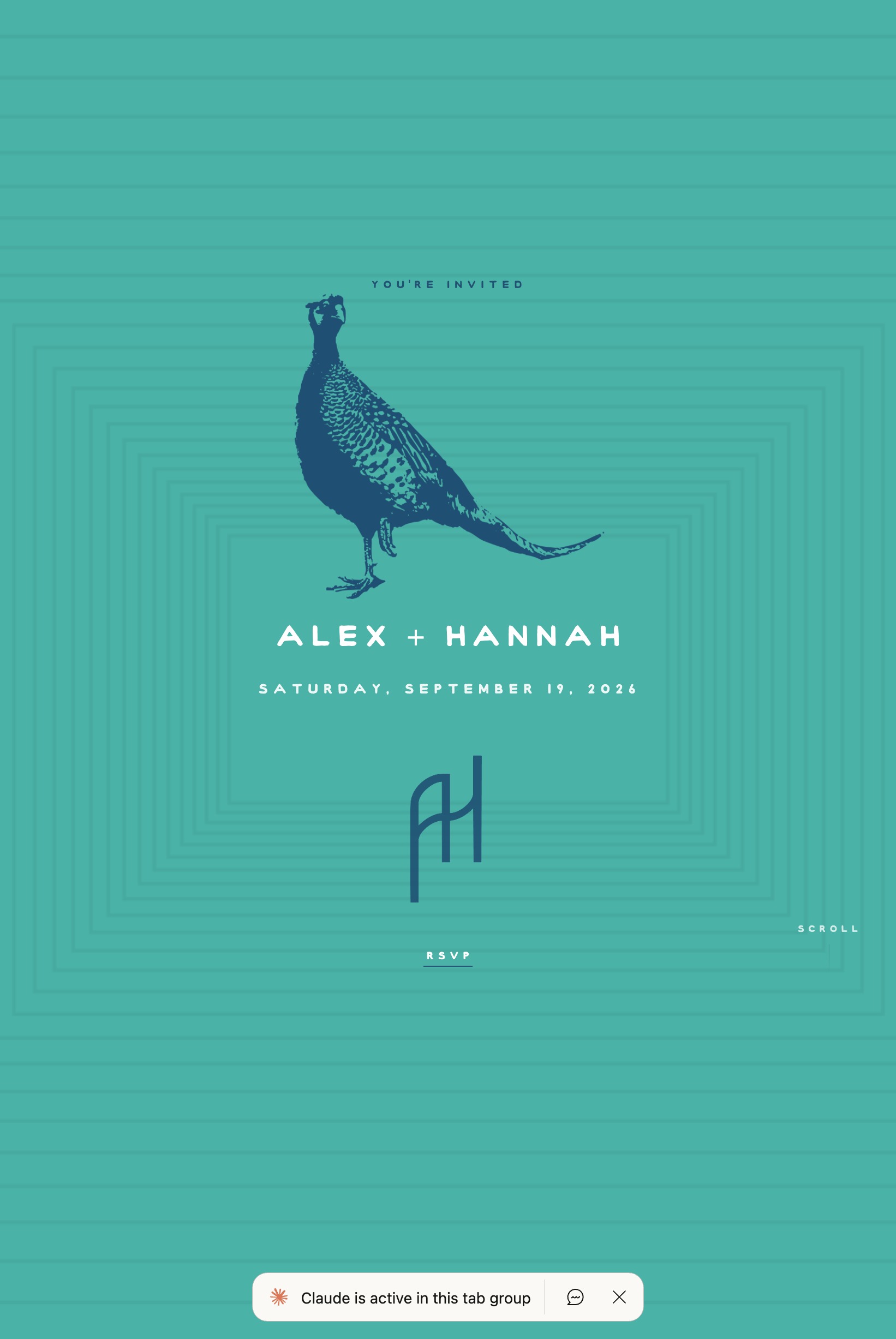 Alex and Hannah wedding site