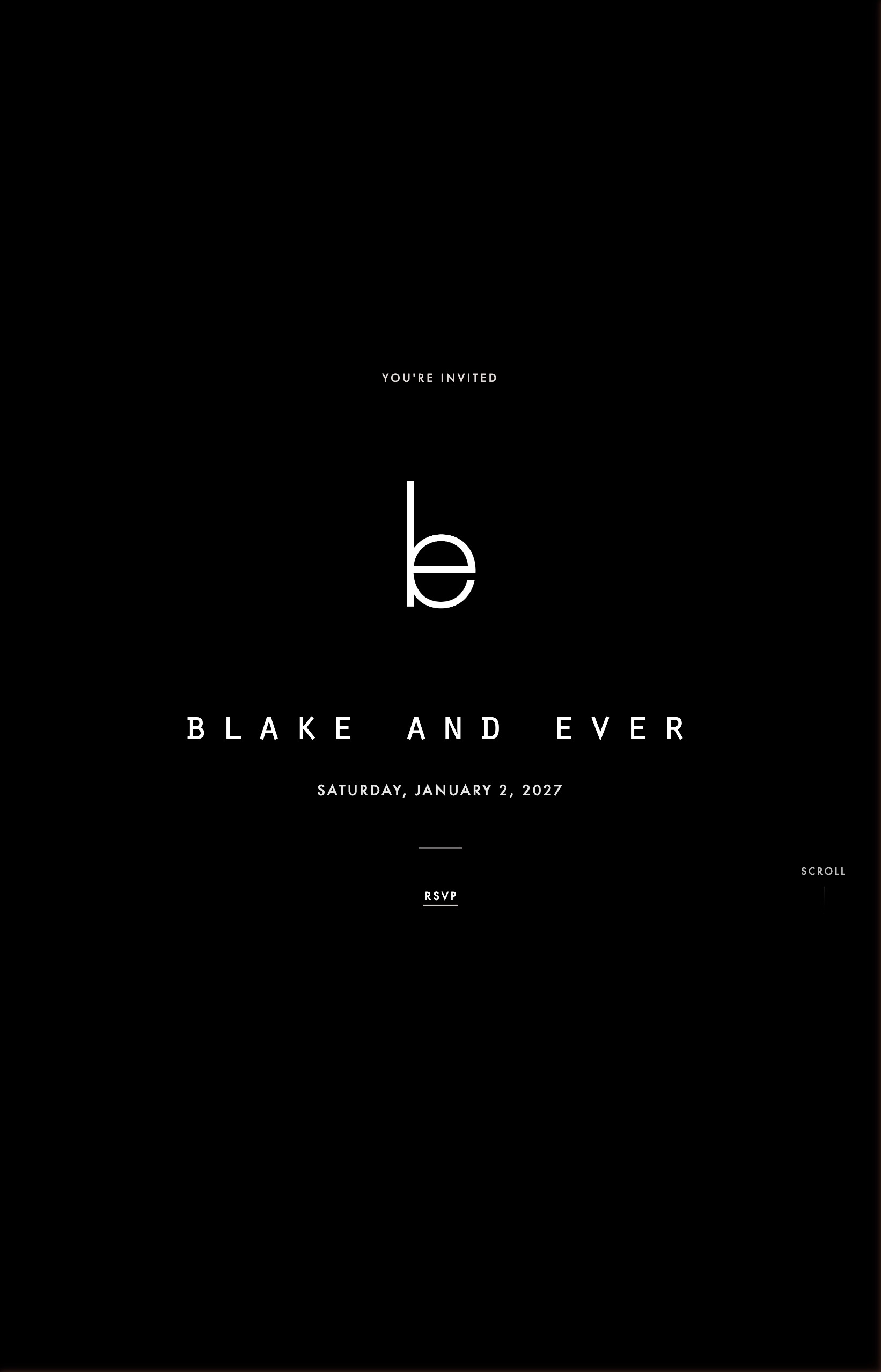 Blake and Ever wedding site