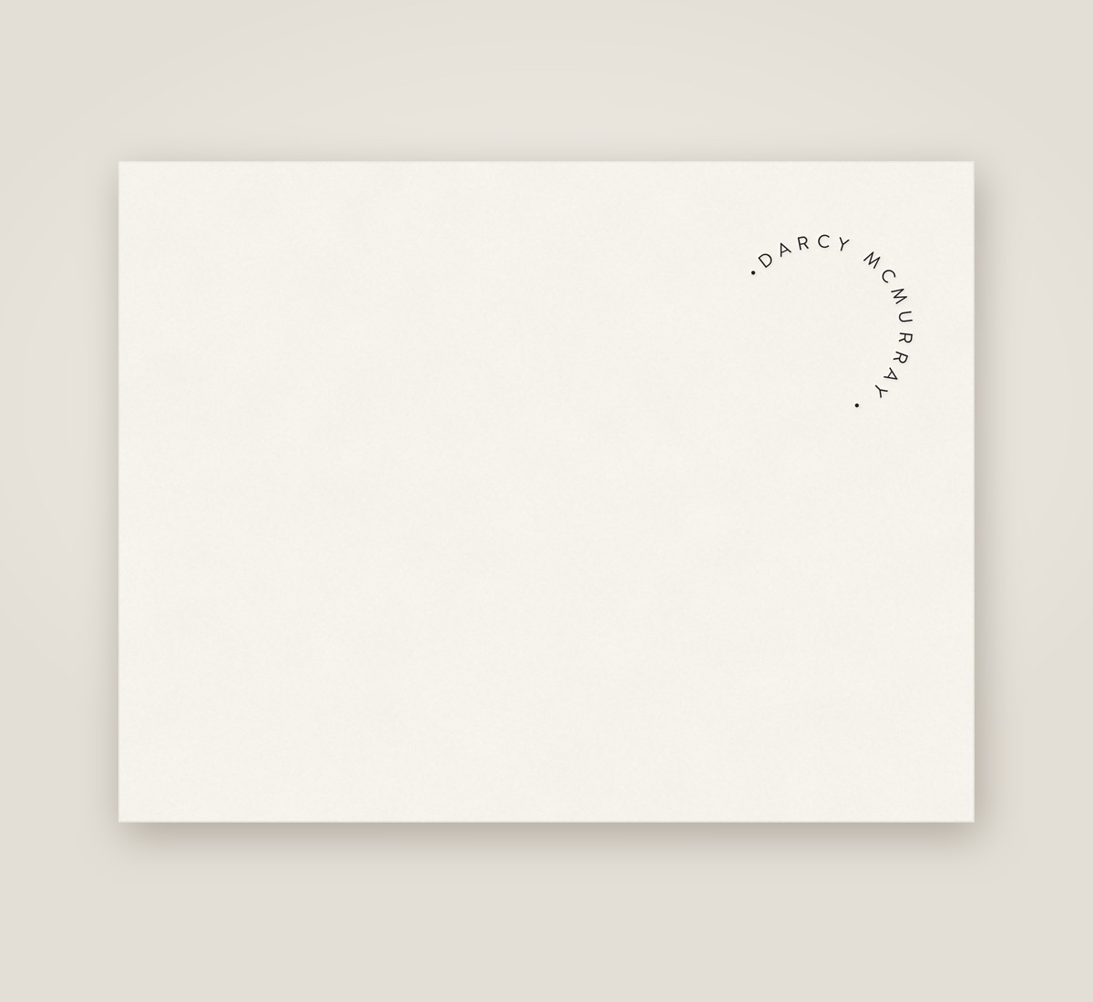Arc flat note in gold foil with an ebony envelope