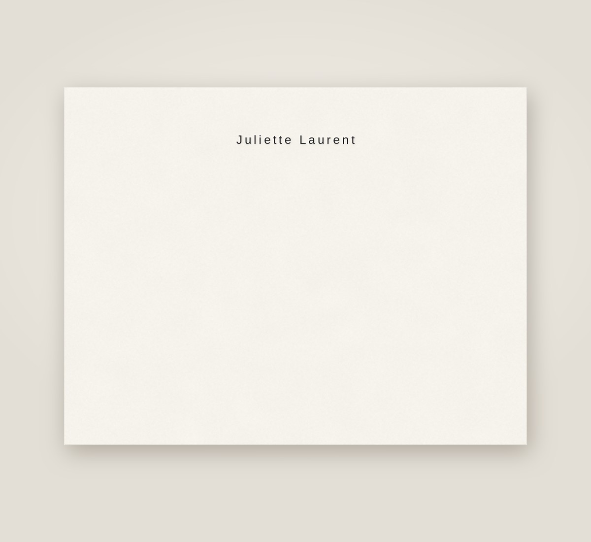 Atelier flat note in gold foil with an ebony envelope