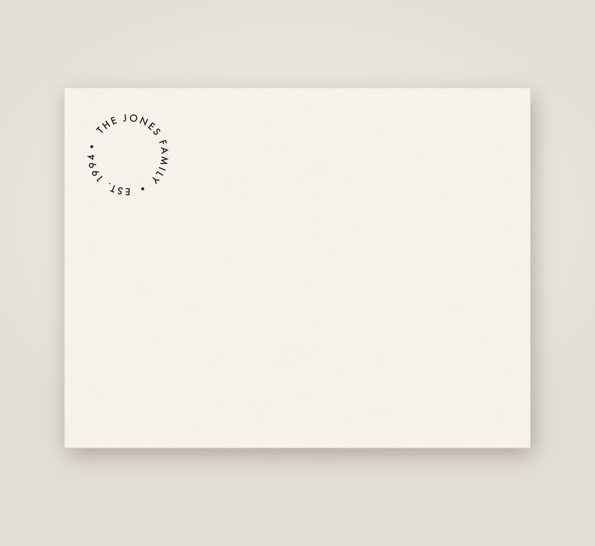 Bazaar flat note in gold foil with an ebony envelope