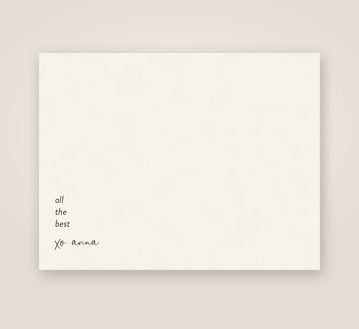 Best flat note in gold foil with an ebony envelope