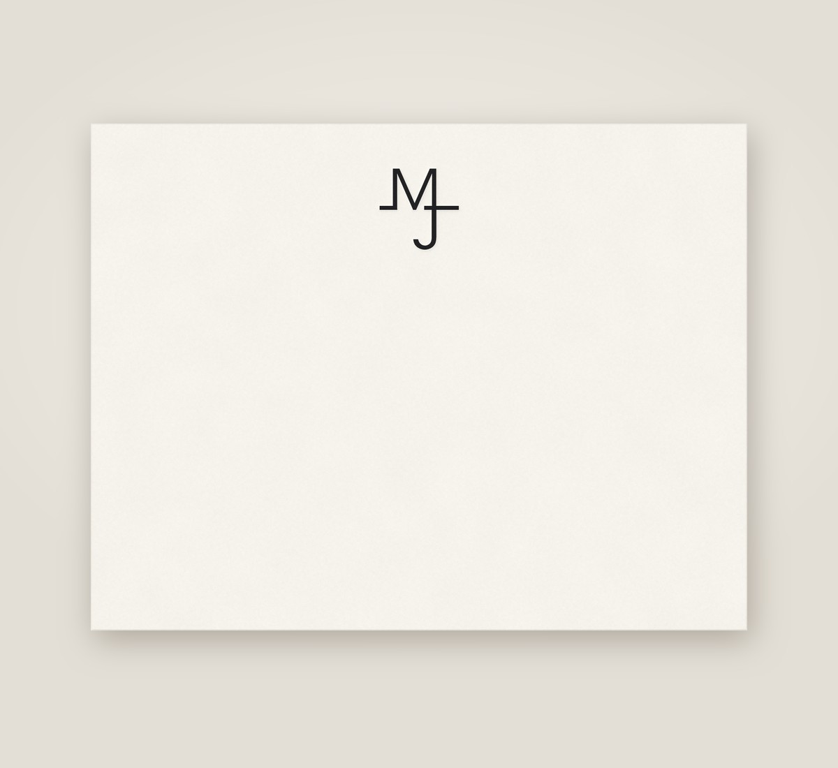 Crossroads flat note in gold foil with an ebony envelope