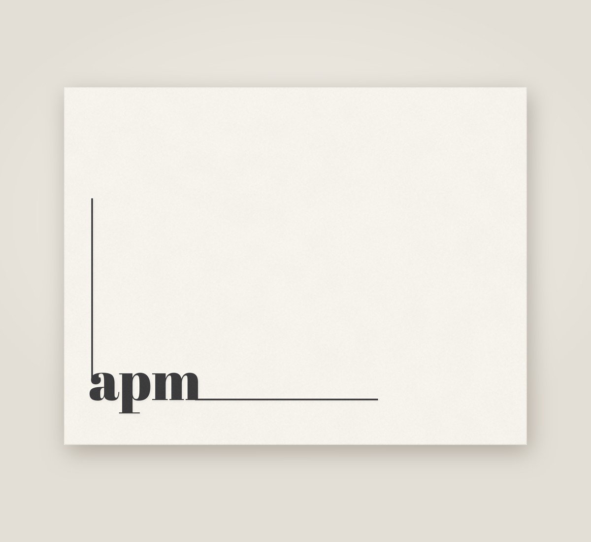 Daysss flat note in gold foil with an ebony envelope