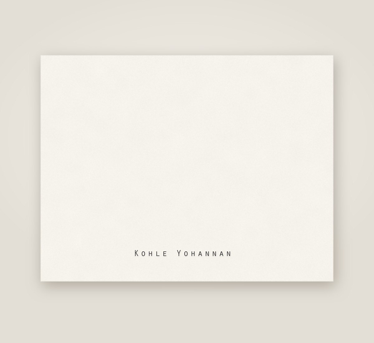 Dispatch flat note in gold foil with an ebony envelope