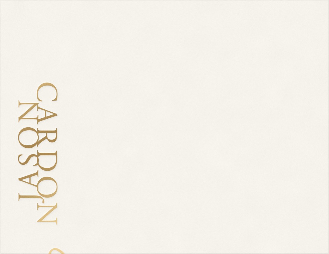Flip Side card in gold foil turning in the light
