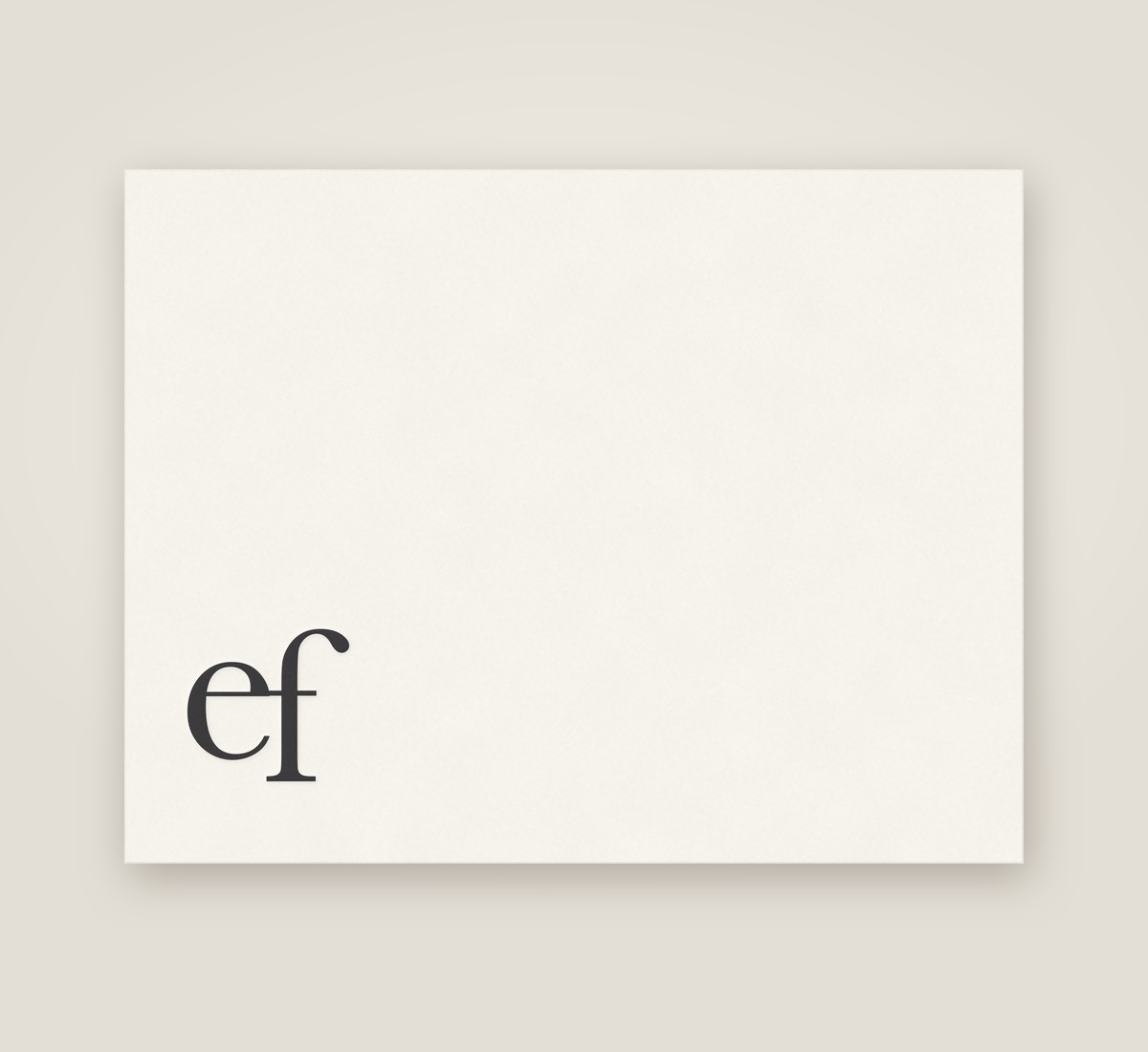 Ligature flat note in gold foil with an ebony envelope