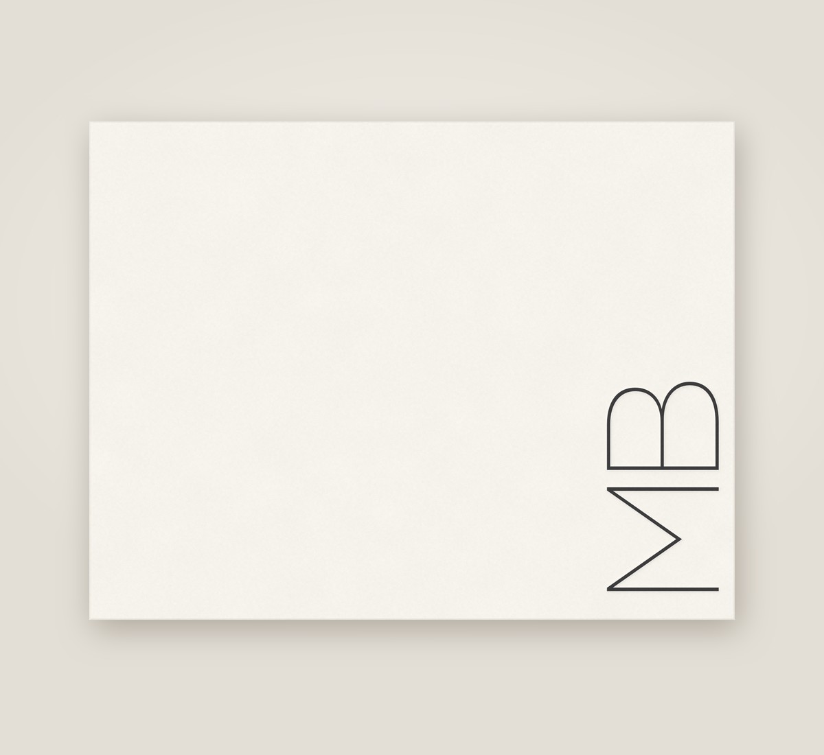 Modern Elite flat note in gold foil with an ebony envelope