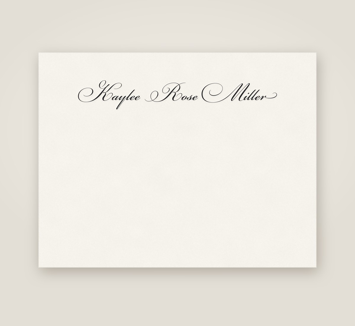Moonrise Kingdom flat note in gold foil with an ebony envelope