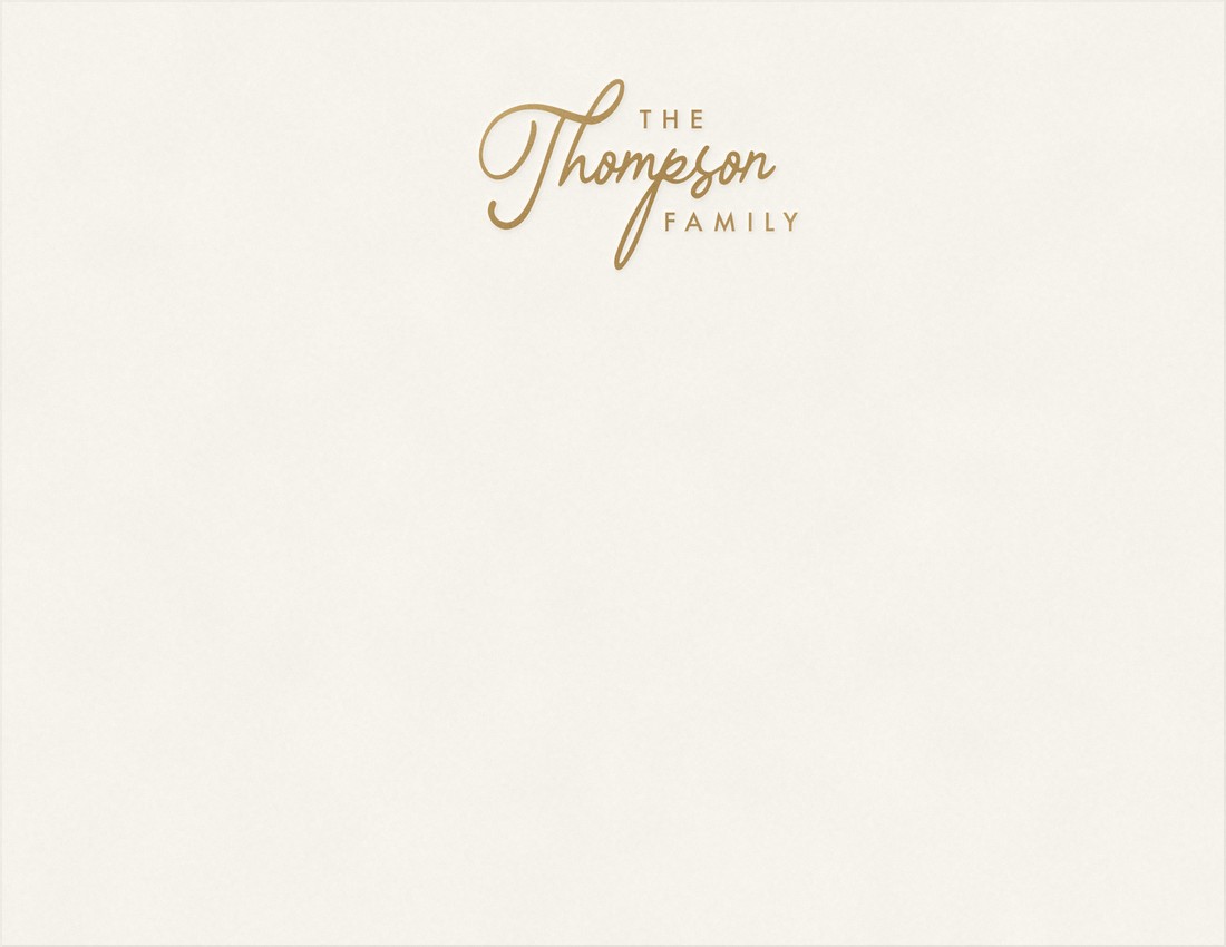 Name Pop card in gold foil turning in the light