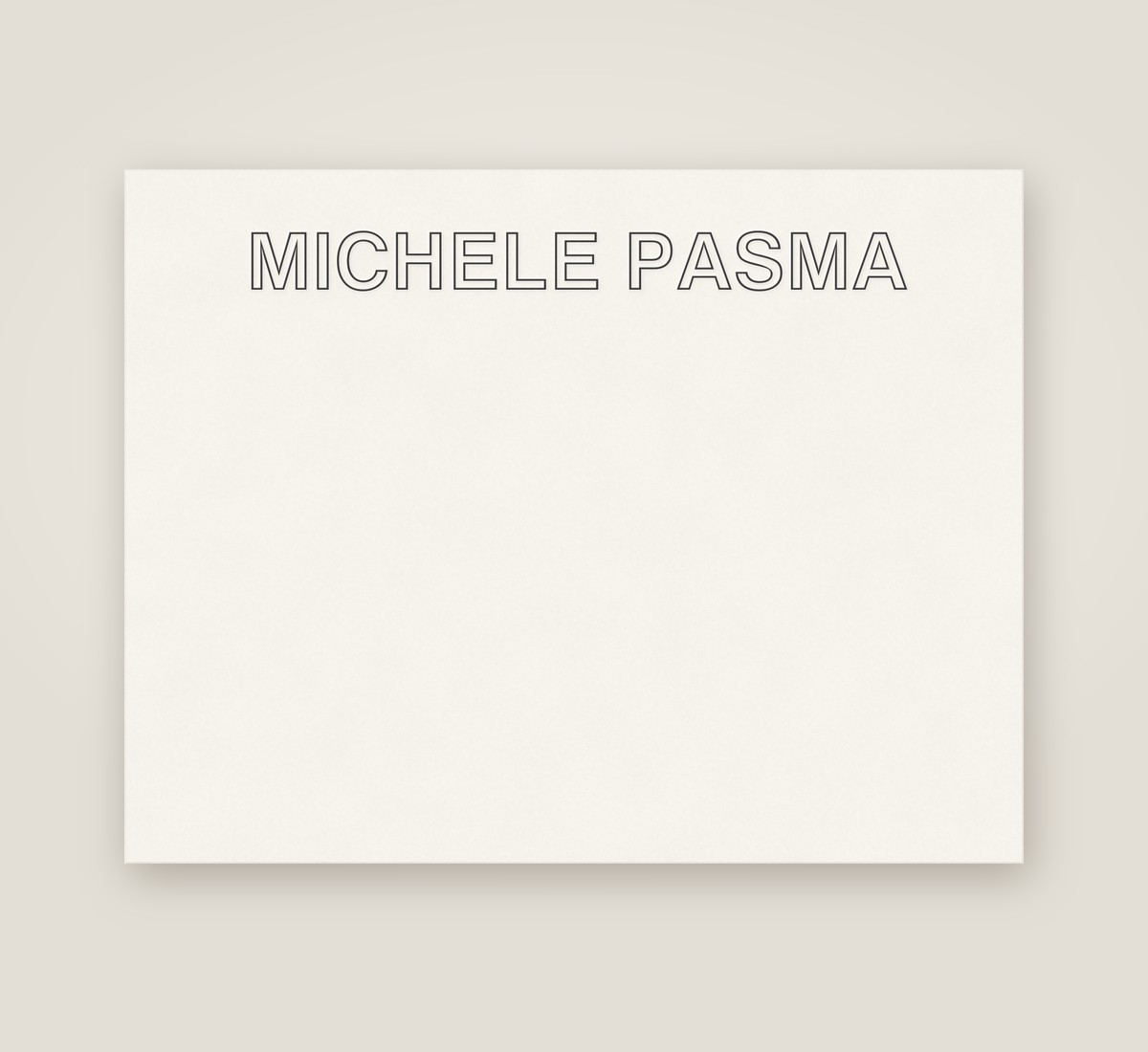 Open Air flat note in gold foil with an ebony envelope