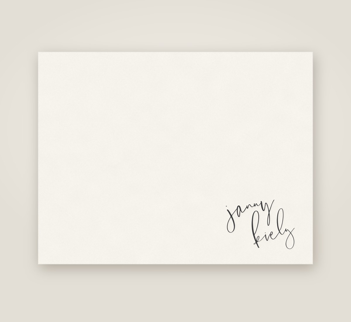 Prettiest flat note in gold foil with an ebony envelope